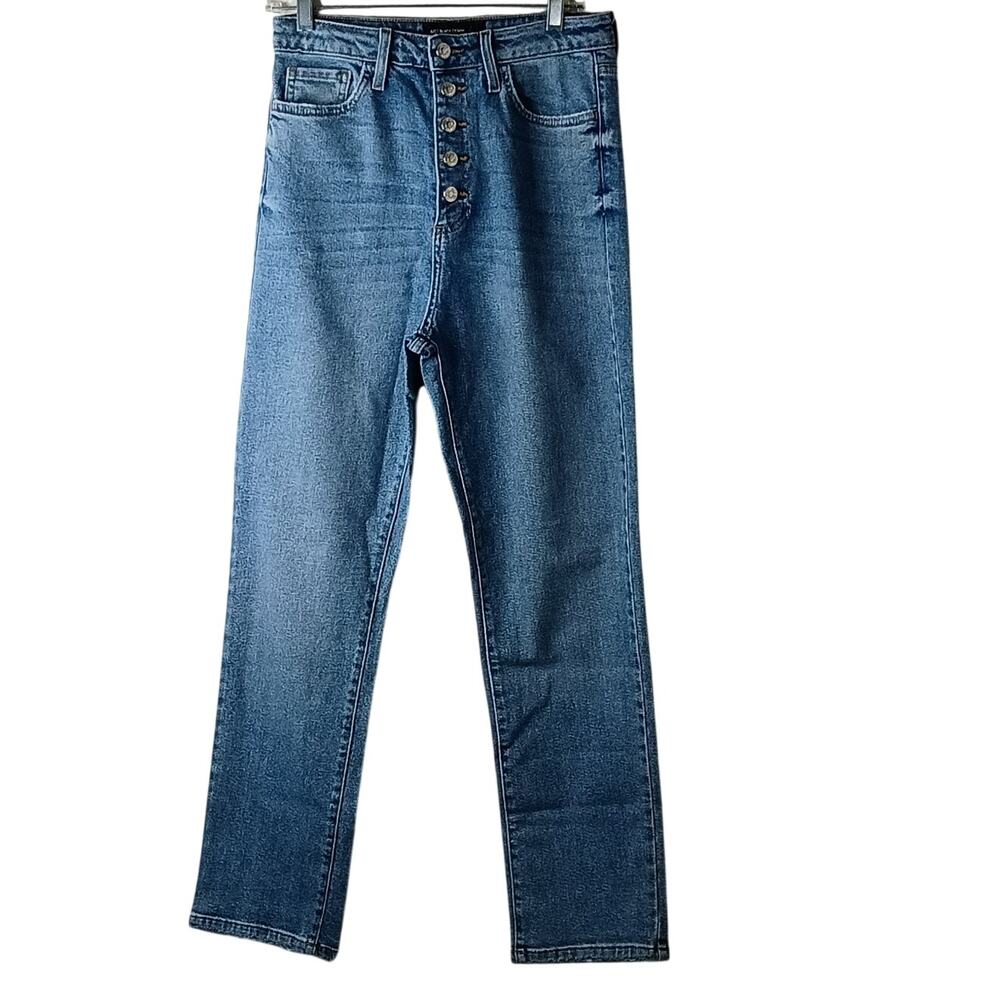 Just Black Denim Lightwash, High-Waisted Button Front Jeans - 29